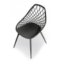 CHICO czarne plastikowe krzesło