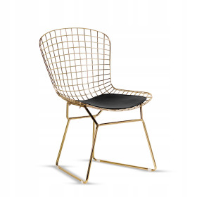 metalowe ażurowe krzesło ERYK kolor złoty