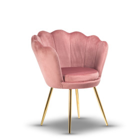 fotel muszelka SHELLY różowy