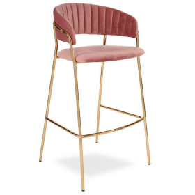 krzesło barowe MARGO ciemny różowy