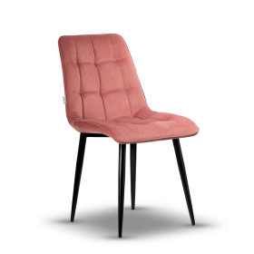 krzesło welurowe IKAR antyczny różowy