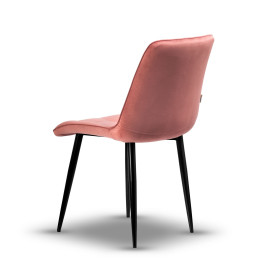 krzesło welurowe IKAR antyczny różowy