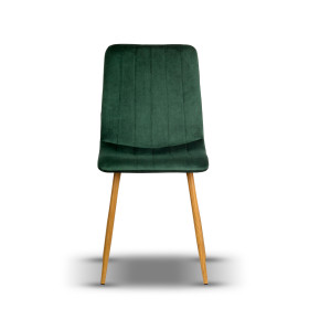 krzesło EVAN zielone na dębowej nodze