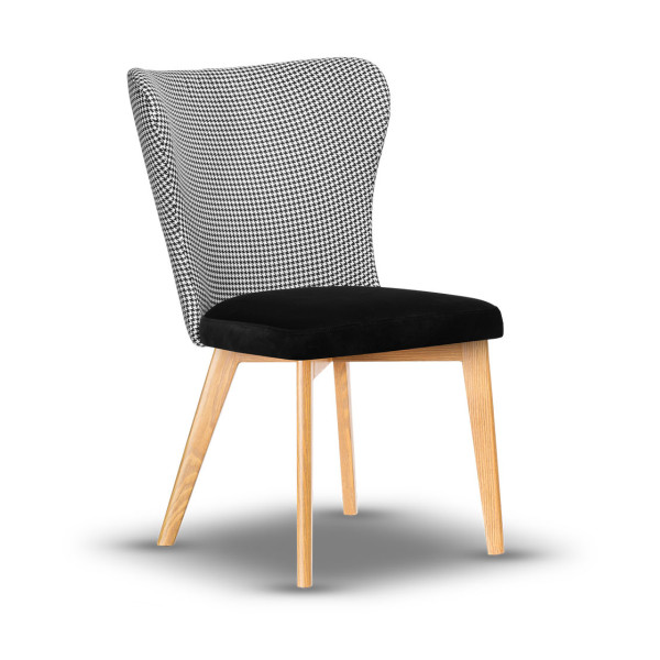 CLEO - tapicerowane krzesło noga dąb