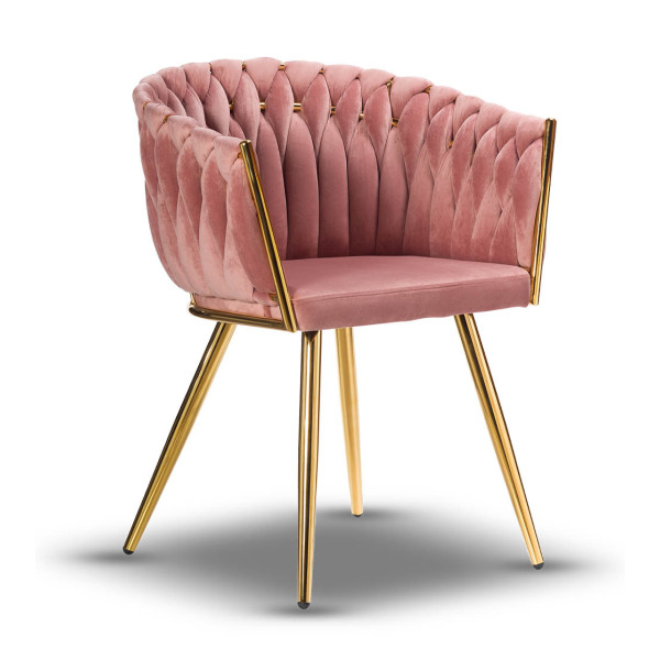 krzesło w stylu glamour COCO różowe