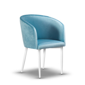 CARINE krzesło fotelowe noga biała