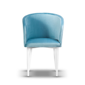 CARINE krzesło fotelowe noga biała