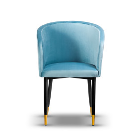 CARINE fotelowe krzesło noga czarna+złoty