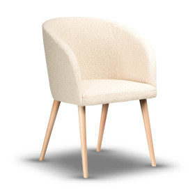 CARINE krzesło fotelowe noga drewniana