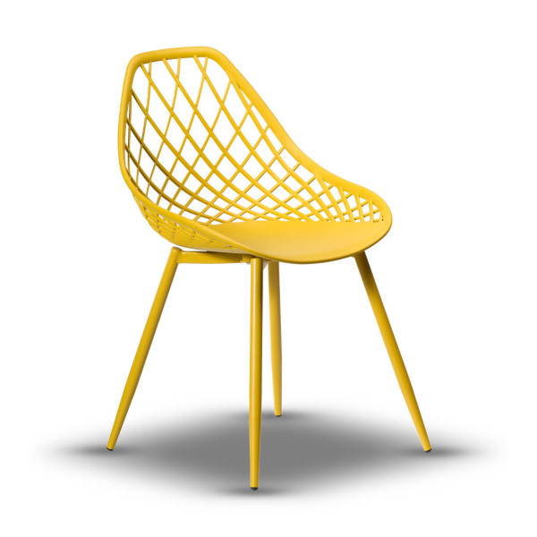 CHICO żółte plastikowe krzesło