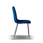 krzesło EVAN niebieskie na chromowanej nodze