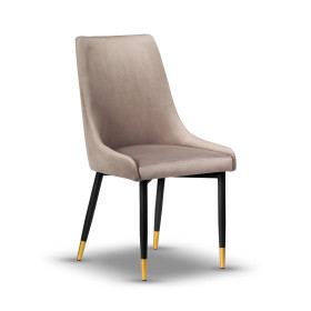 krzesło tapicerowane FAREL noga czarno-złota