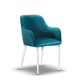 IVETT krzesło tapicerowane noga biała