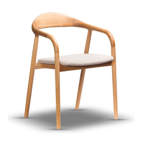drewniane krzesło z podłokietnikiem drewno dębowe TULLA-2