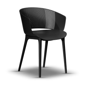 kubełkowe krzesło plastikowe SKY czarne