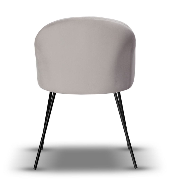 Krzesło Welurowe SOUL noga slim jasne szare