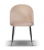 Krzesło Welurowe SOUL noga chrom jasno beżowe