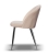 Krzesło Welurowe SOUL noga chrom jasno beżowe