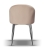 Krzesło Welurowe SOUL noga chrom jasno beżowe