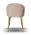 Krzesło Welurowe SOUL noga złota jasno beżowe