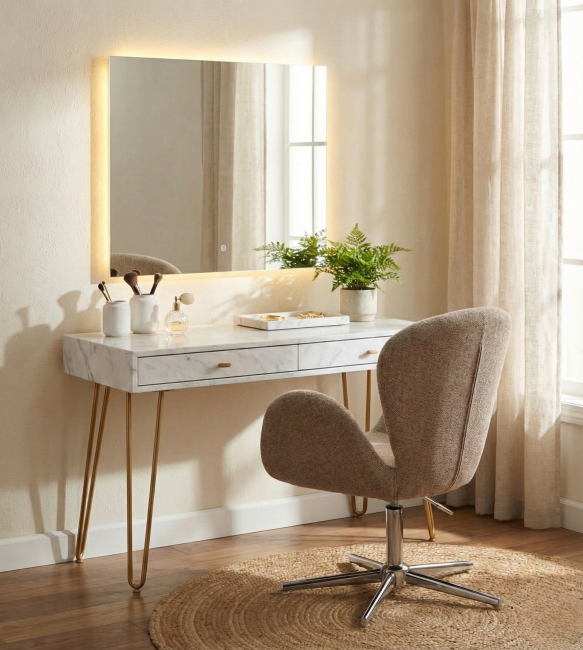 Fotel Obrotowy EGO ciemny beż Swan