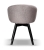 Krzesło Tapicerowane Obrotowe FLOW szare noga drewniana czarna
