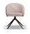 Krzesło Welurowe Obrotowe FLOW beżowe metalowa obrotnica slim