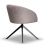 Krzesło Tapicerowane Obrotowe FLOW szare metalowa obrotnica slim