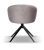Krzesło Tapicerowane Obrotowe FLOW szare metalowa obrotnica slim