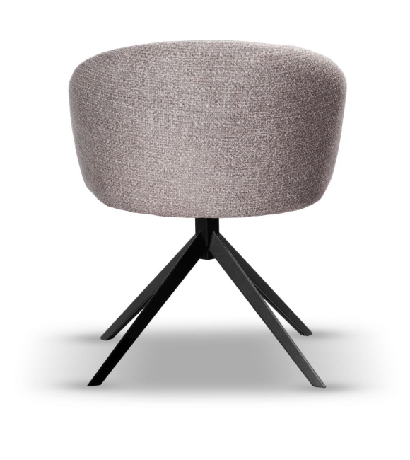 Krzesło Tapicerowane Obrotowe FLOW szare metalowa obrotnica slim