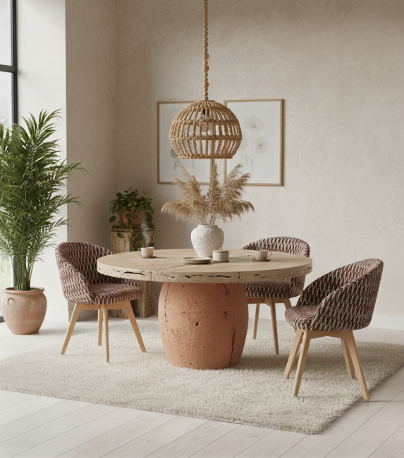 Krzesło Tapicerowane Obrotowe FLOW noga drewniana kolor dąb