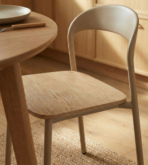 Krzesło Metalowe NELSON Beżowy