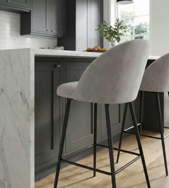 Hoker Welurowy SOUL 75cm jasny szary