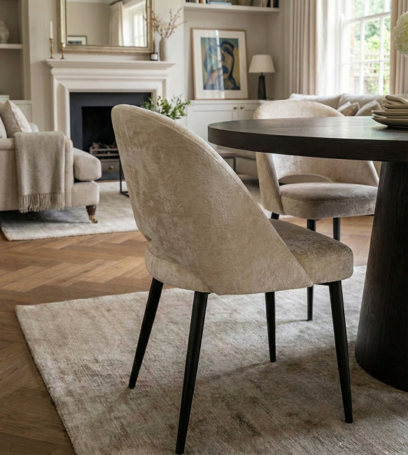 krzesło tapicerowane OLIVIA noga czarna