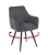krzesło obrotowe do jadalni LUIZA ciemne szare