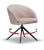 Krzesło Welurowe Obrotowe FLOW beżowe metalowa obrotnica slim