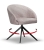 Krzesło Tapicerowane Obrotowe FLOW szare metalowa obrotnica slim