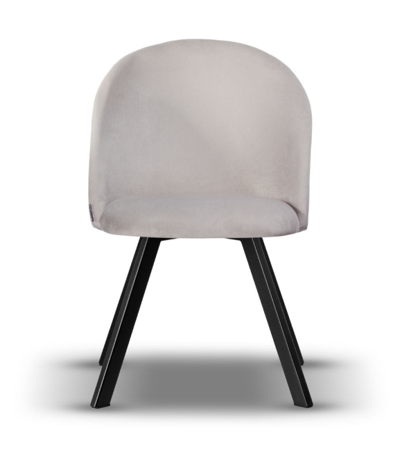 Krzesło Welurowe Obrotowe SOUL jasny szary