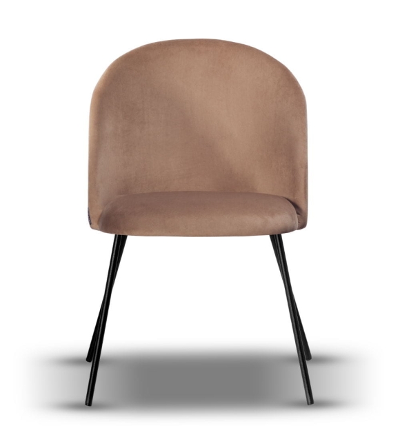 Krzesło Welurowe SOUL ciemny beż noga slim