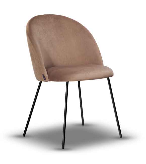 Krzesło Welurowe SOUL ciemny beż noga slim