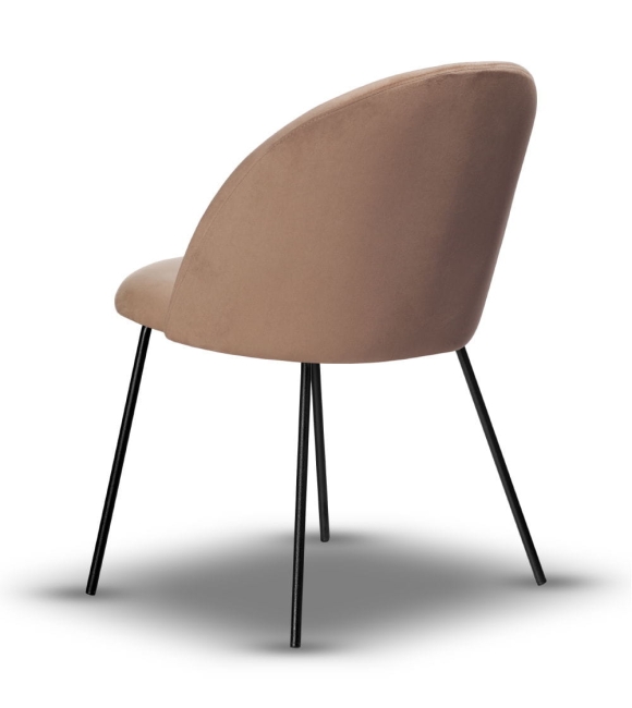 Krzesło Welurowe SOUL ciemny beż noga slim