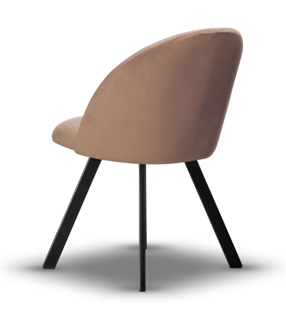 Krzesło Welurowe Obrotowe SOUL ciemny beż