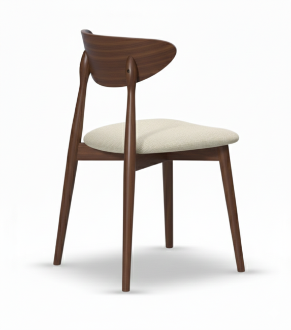 Krzesło Drewniane Tapicerowane VESTA kolor orzech