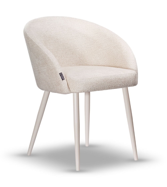 Krzesło Tapicerowane FLOW ecru noga kaszmir