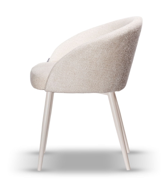 Krzesło Tapicerowane FLOW ecru noga kaszmir