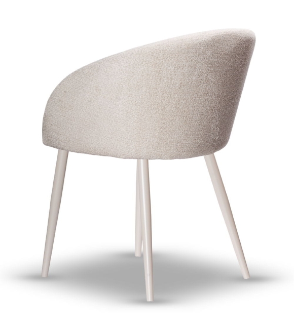 Krzesło Tapicerowane FLOW ecru noga kaszmir
