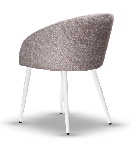 Krzesło Tapicerowane FLOW szare noga biała