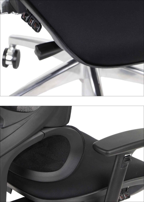 Fotel Obrotowy ERGONEW S1A2 siedzisko materiałowe