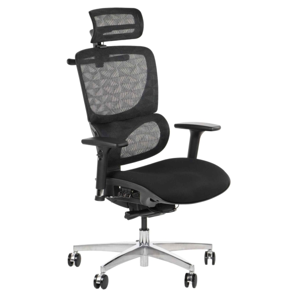 Fotel Obrotowy ERGONEW S1A2 siedzisko materiałowe