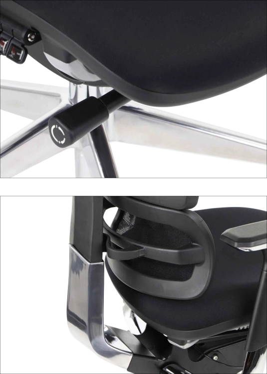 Fotel Obrotowy ERGONEW S72 siedzisko materiałowe